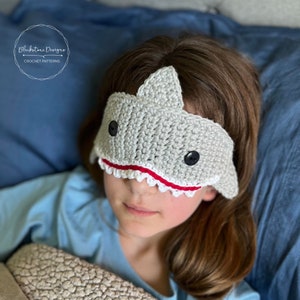 Crochet Eye Mask Pattern, Shark Sleep Mask, Crochet Sleep Mask, Crochet Eye Mask, Crochet Shark Pattern