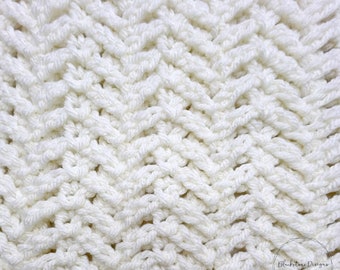 Crochet Pattern: Herringbone Stitch Afghan Square, Crochet Afghan Block Pattern, Crochet Square Pattern, Crochet Herringbone Stitch