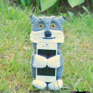 Crochet Pattern: Wolf Pencil Holder, Crochet Pencil Case Pattern, Pencil Pouch, Cell Phone Holder, Crochet Hook Pouch, Woodland Animals