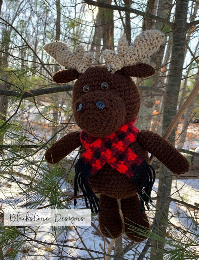 Crochet Moose Pattern for Mack the Moose, Crochet Moose Amigurumi, Moose Plushie, Moose Stuffed Animal, Moose Ami image 2