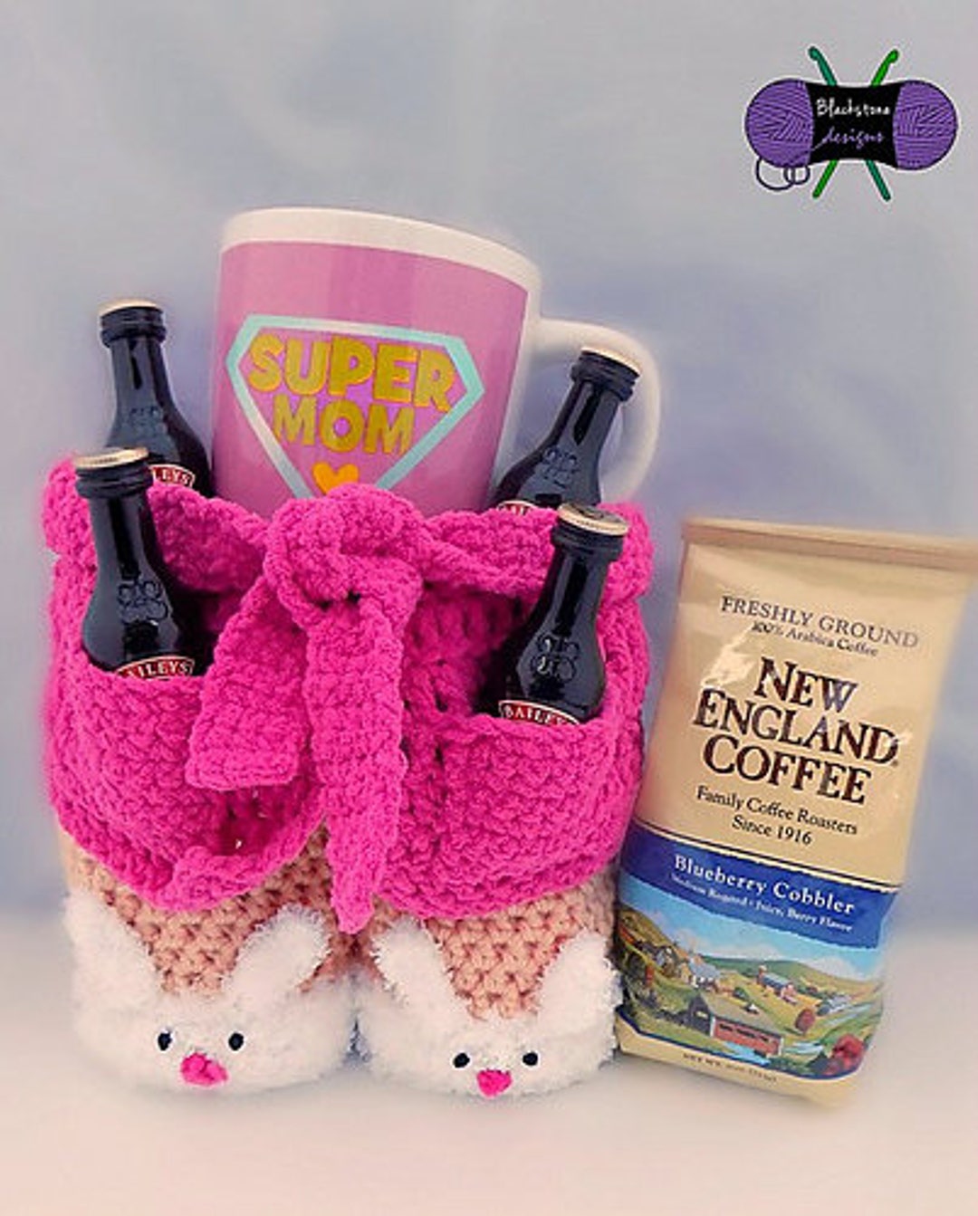 Cozy Robe Gift Basket PDF Crochet Pattern ONLY Tote Wine Etsy