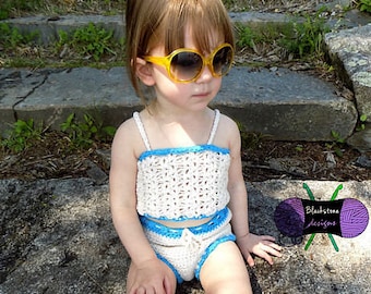 Crochet Pattern: Baylee Tankini, Crochet Tankini Pattern, Baby, Child, Swimsuit, Tank top, sundress, dress, summer, bikini, bathing suit