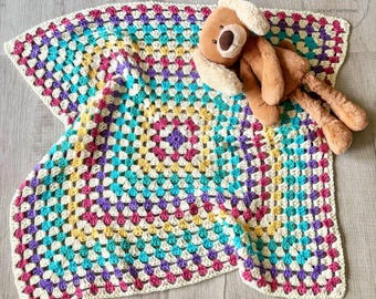 かぎ針編みのパターン グラニースクエアブランケット、斜め、かぎ針