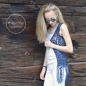Crochet Vest Pattern, Boho Lace Vest ADULT, Crochet Vest Pattern, Boho Crochet Patterns, Crochet Tops, Garment Patterns