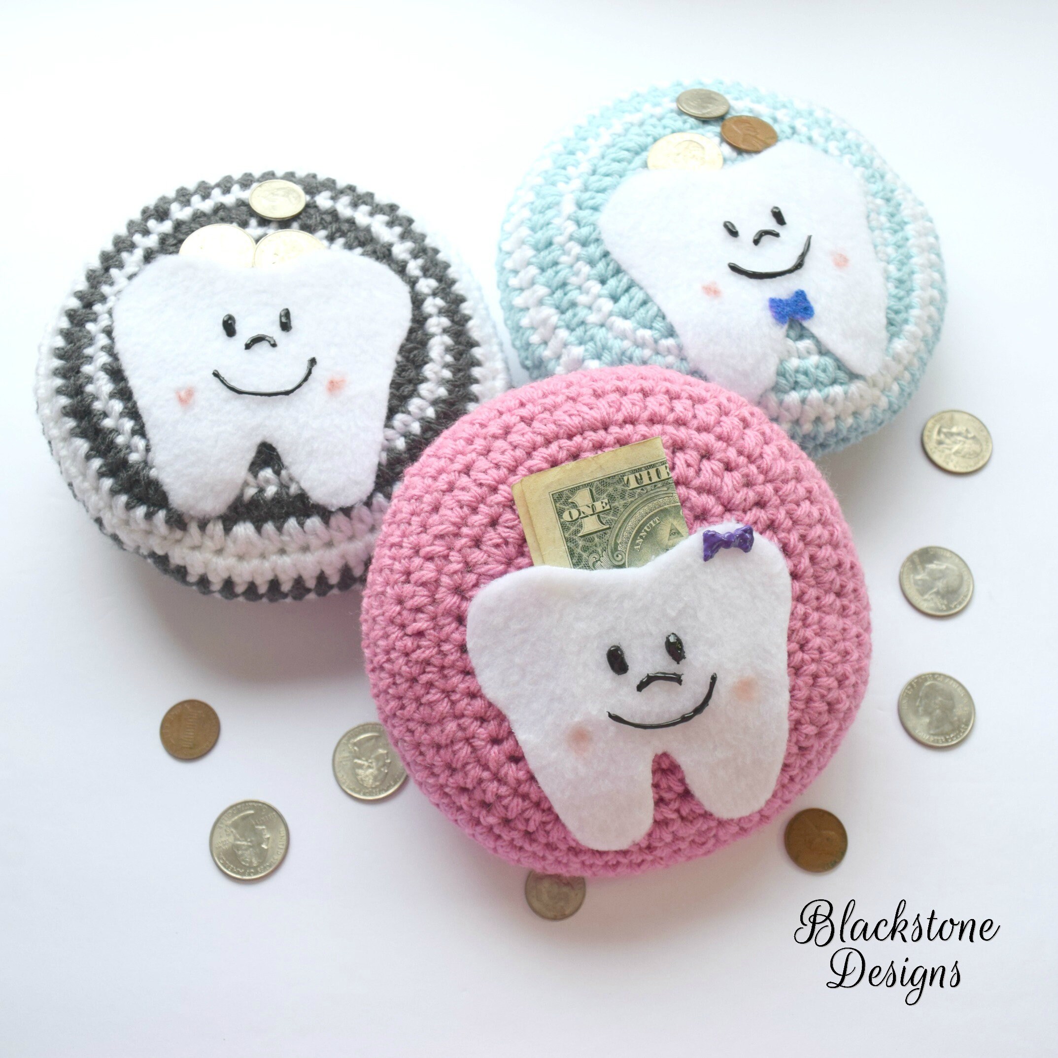 Crochet tooth fairy bag shop