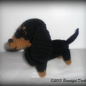 Crochet Pattern: Dachshund Softie, Crochet Stuffed Animal Pattern, Dog Amigurumi Pattern, Dachshund Amigurumi, Stuffed Dog Crochet Pattern