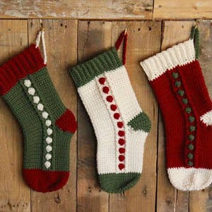 Crochet Stocking Pattern, Snowbobbles Christmas Stocking, Stocking Crochet Pattern