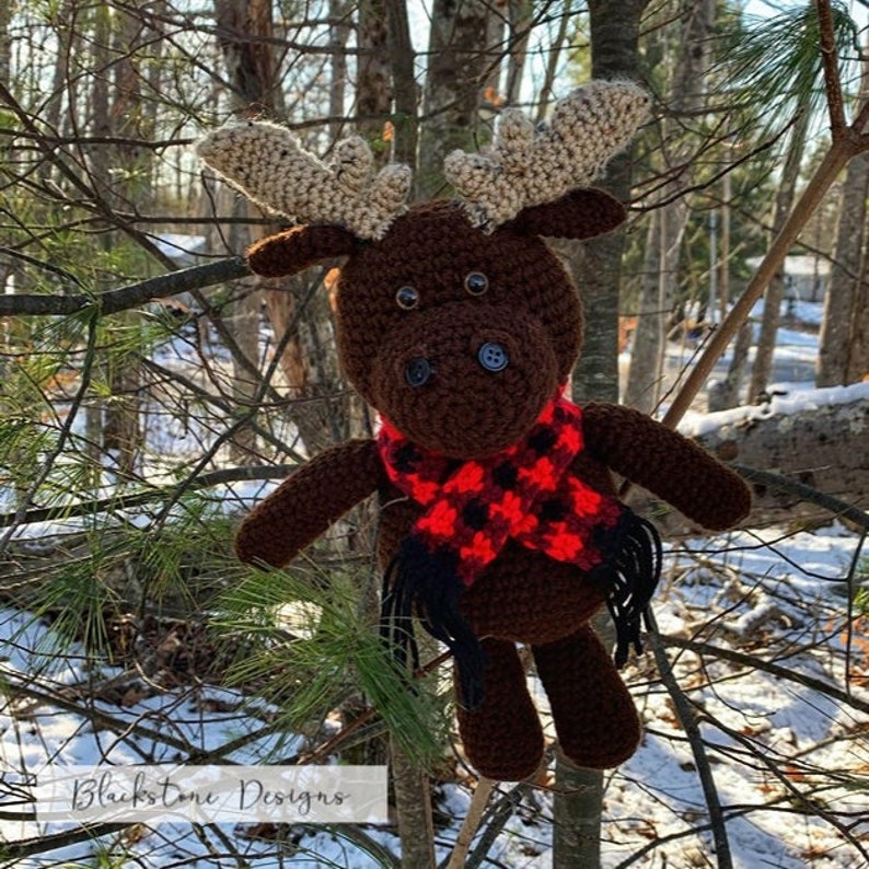 Crochet Moose Pattern for Mack the Moose, Crochet Moose Amigurumi, Moose Plushie, Moose Stuffed Animal, Moose Ami image 1