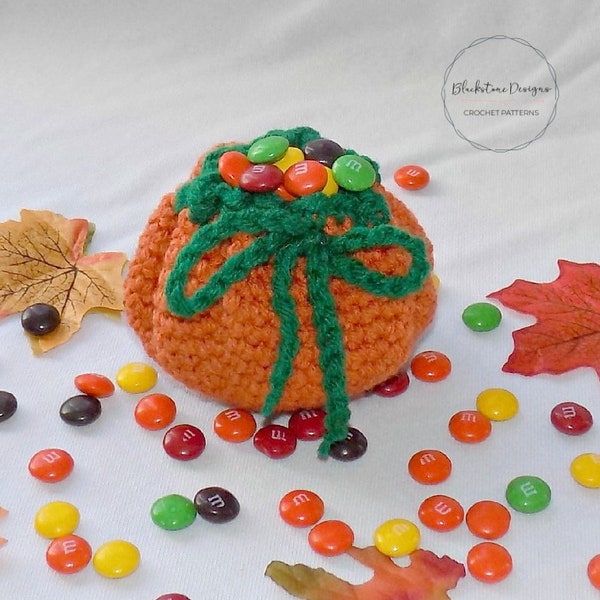 Crochet Pumpkin Pattern, Pumpkin Treat Sack, Crochet Trick or Treat, Crochet for Halloween, Crochet Pumpkins, Halloween Crochet Pattern