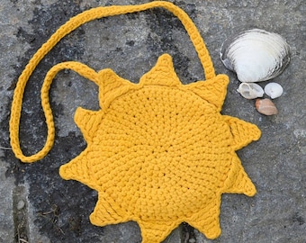 Crochet Pattern: Pocket Full of Sunshine Bag, Crochet Bag Pattern, Small Crochet Bag, Summer Bag, Seashell Bag, Small Beach Bag
