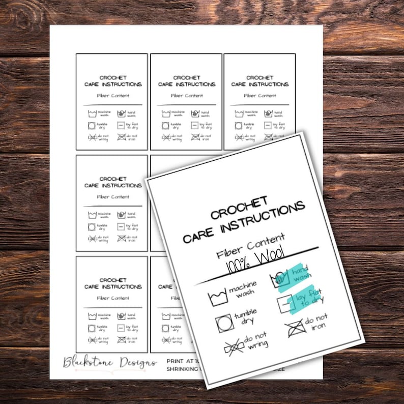 Printable Laundry Tags Crochet Care Tags Crochet Laundry Etsy Printable Laundry Tags Crochet Care Tags Crochet Laundry Etsy