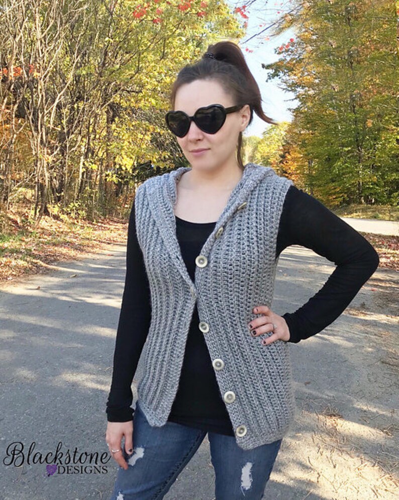 Crochet Vest Pattern, Sunkissed Hooded Vest ADULT, Crochet Hooded Vest Pattern, Crochet Vest Pattern for Women, Crochet Vest Pattern for Men image 1