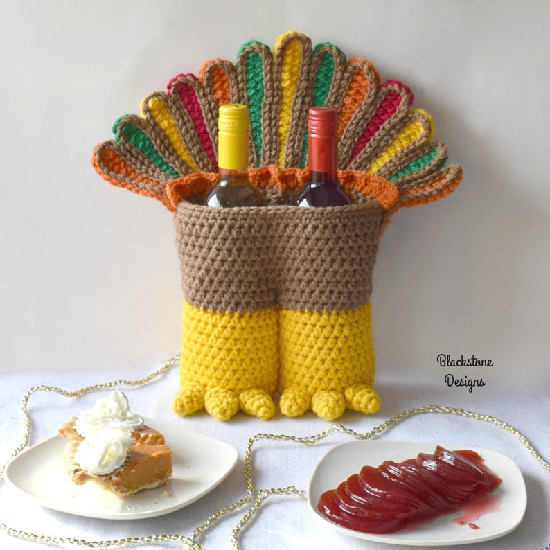 Turkey Legs Gift Basket  PDF crochet pattern ONLY  Tote image 1