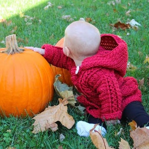 Crochet Sweater Pattern for Chilly Cables Coatigan BABY sizes, Crochet Baby Sweater, Crochet Cardigan Pattern, Crochet Patterns for Babies