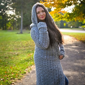 Crochet Cardigan Pattern, Bayberry Cardigan ADULT size Crochet sweater pattern, Crochet Duster, Lacy Cardigan, Cardigan Patterns for women