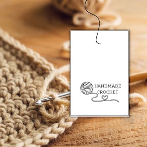 Printable Gift Tags, Handmade Crochet Tags, Crochet Gift Tags, Handmade Crochet Gift Tags