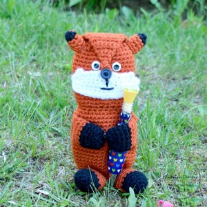 Crochet Pencil Pouch Pattern, Fox Pencil Holder, Crochet Pencil Case, Crochet Phone Holder, Crochet Hook Pouch, Crochet Fox Pattern,