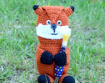 Crochet Pencil Pouch Pattern, Fox Pencil Holder, Crochet Pencil Case, Crochet Phone Holder, Crochet Hook Pouch, Crochet Fox Pattern,