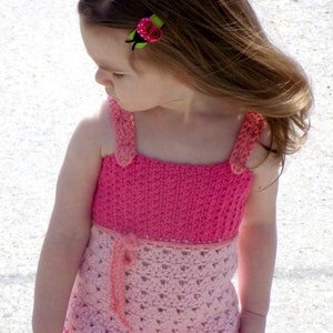 Crochet Tank Top Pattern, Gracie Lace Tank BABY, Summer, Tank Top, Girls, Lace Up