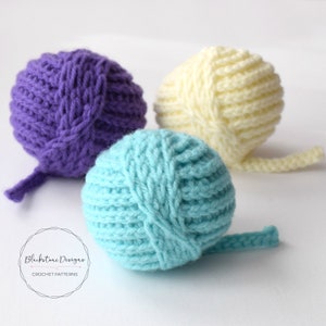 Crochet Stress Reliever Pattern, Yarn Ball Stress Reliever, Stress Relief Ball, Stress Relief Tool, Hand Exerciser, Hand Therapy Tool image 1