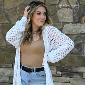 Crochet Cardigan Pattern, Oversized Granny Stitch Cardigan for Adults, Oversized Crochet Cardigan Pattern, Lightweight Cardigan Pattern