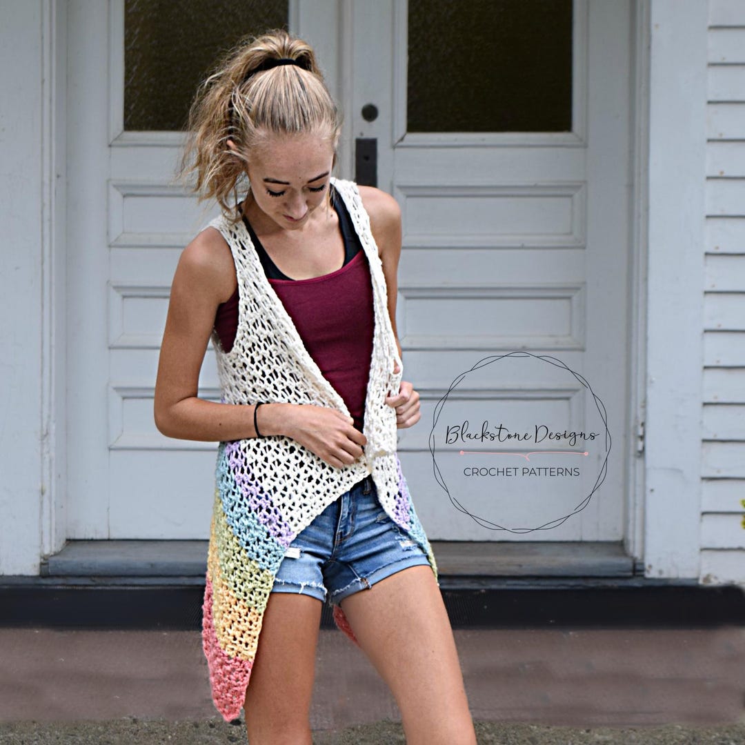 Sublime Crochet Patterns Crochet Vest Pattern, Sublime Vest ADULT, Boho Vest Crochet Pattern ...