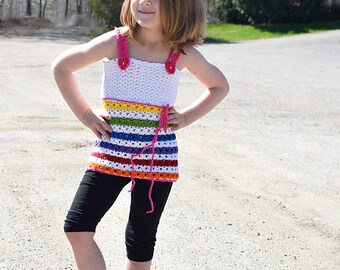 Crochet Tank Top Pattern, Gracie Lace Tank CHILD (PDF Pattern)
