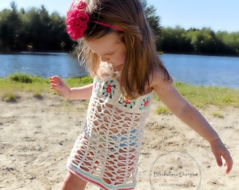 Crochet Swimsuit Coverup Pattern, Island Princess Swimsuit Cover, Crochet Beach Cover-up Pattern, Crochet Bathing suit dress