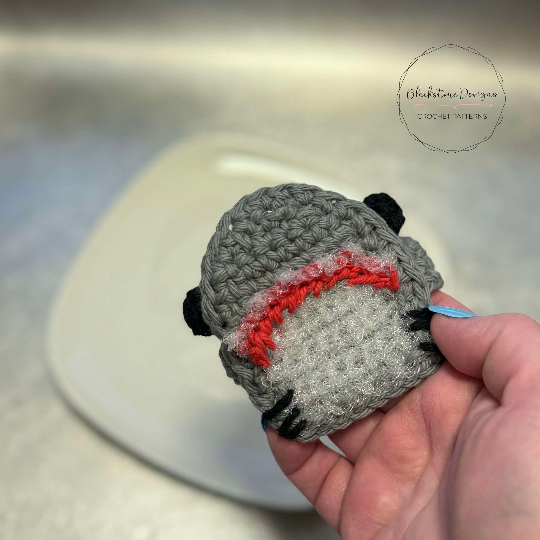 30 Dish Scrubber Crochet Patterns for a Practical, Eco-Friendly Kitchen 17 Shark Dish Scrubby Crochet Pattern