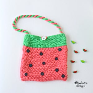 Crochet Pattern: Tunisian Watermelon Bag, Tunisian Crochet Bag Pattern, Tunisian Crochet Pattern, Tunisian Simple Stitch, Tunisian Pattern