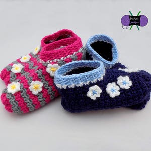 Crochet Sippers Pattern, Frolic in the Flowers Slippers ADULT, Winter, Fall, Snow, Slippers, House Shoes, Quick, Simple, Flowers,