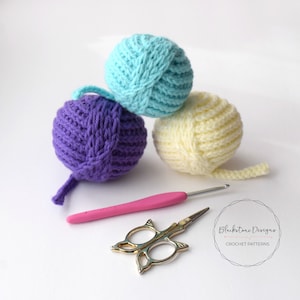 Crochet Stress Reliever Pattern, Yarn Ball Stress Reliever, Stress Relief Ball, Stress Relief Tool, Hand Exerciser, Hand Therapy Tool image 2