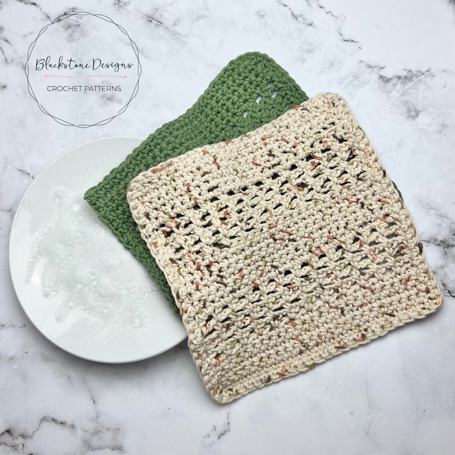 Crochet Washcloth Pattern Beginner Single Crochet Dishcloth Etsy
