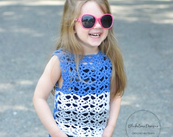 Sunshine and Lace Crochet Tank Pattern, Child Summer Top (PDF Pattern)