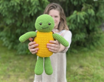 Crochet Turtle Pattern, Tully the Turtle, Crochet Turtle Amigurumi, Stuffed Animal, Turtle Softie, Stuffed Turtle Pattern