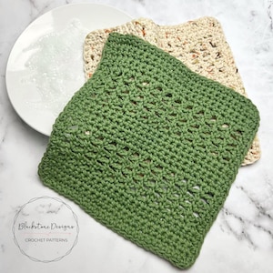 Crochet Washcloth Pattern, Beginner Single Crochet Dishcloth, beginner friendly crochet pattern for a dishcloth or washcloth