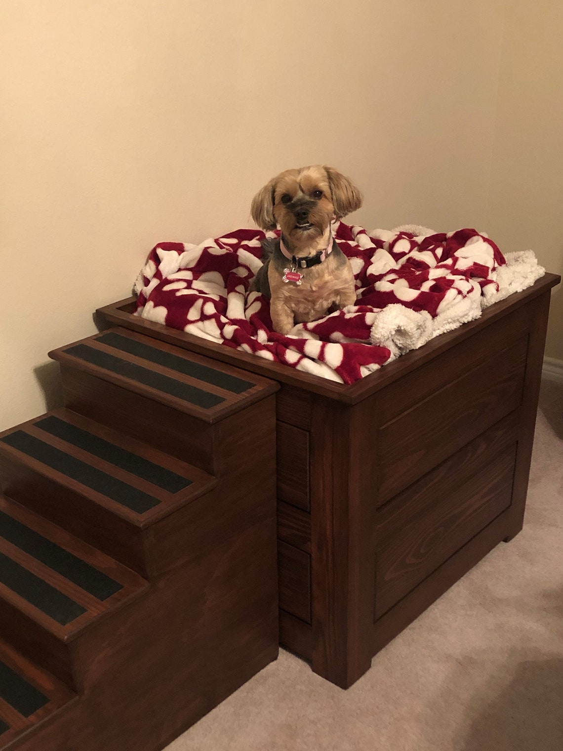 Elevated Dog Bed with stairs Etsy