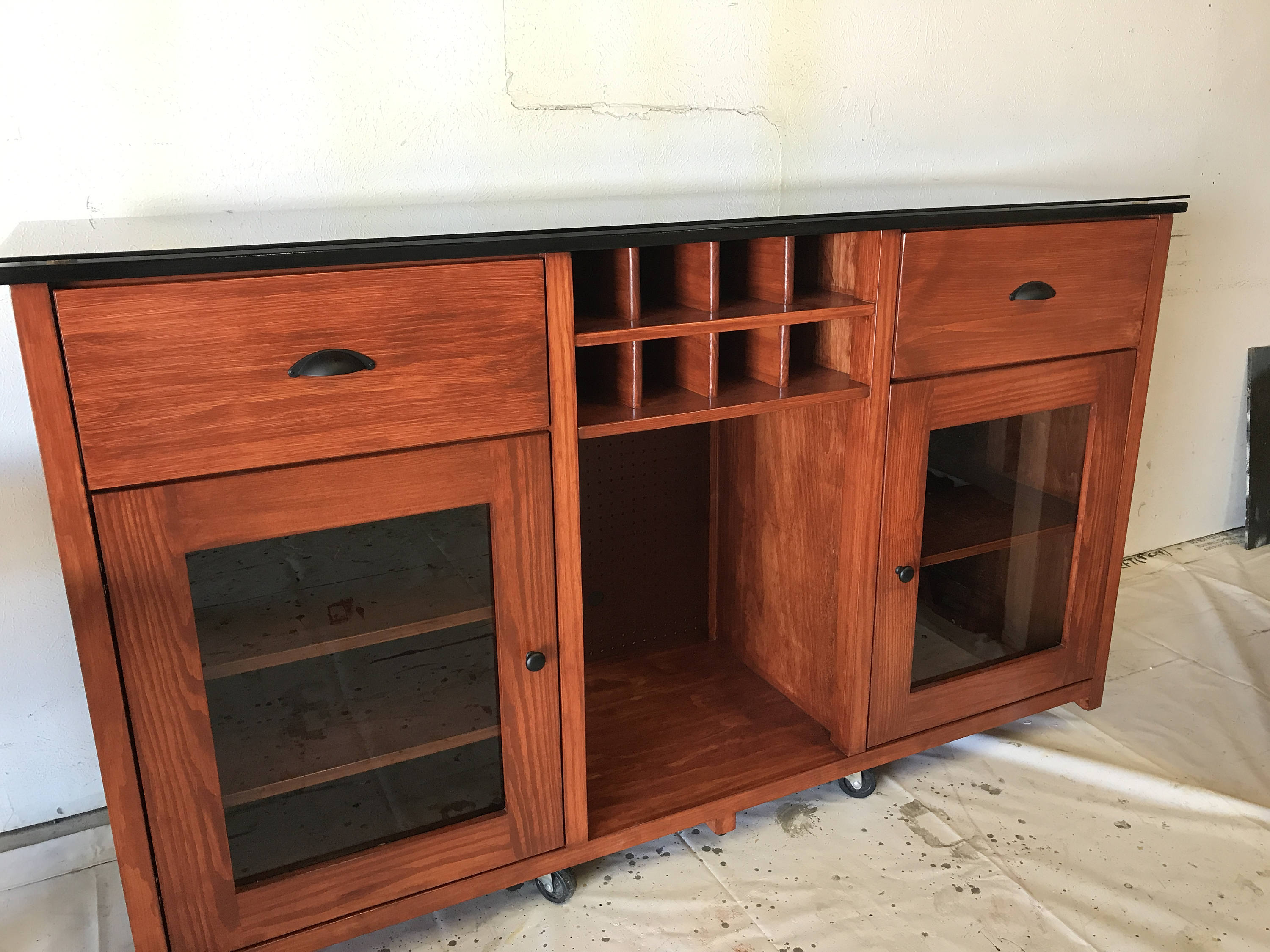 Sideboard with wine rack
