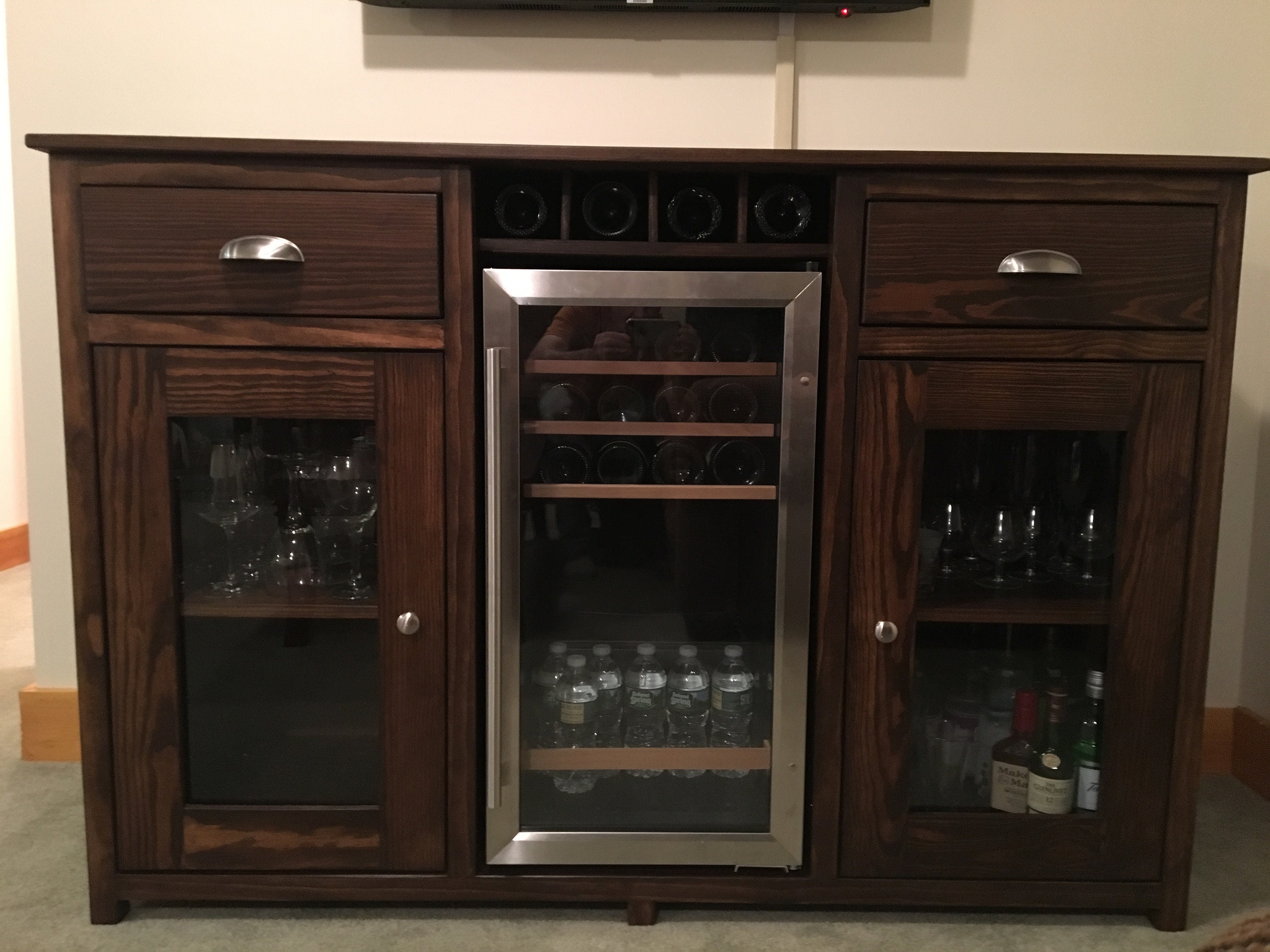Sideboard with wine rack