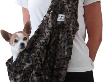 Dog Sling - Bobcat Faux Fur
