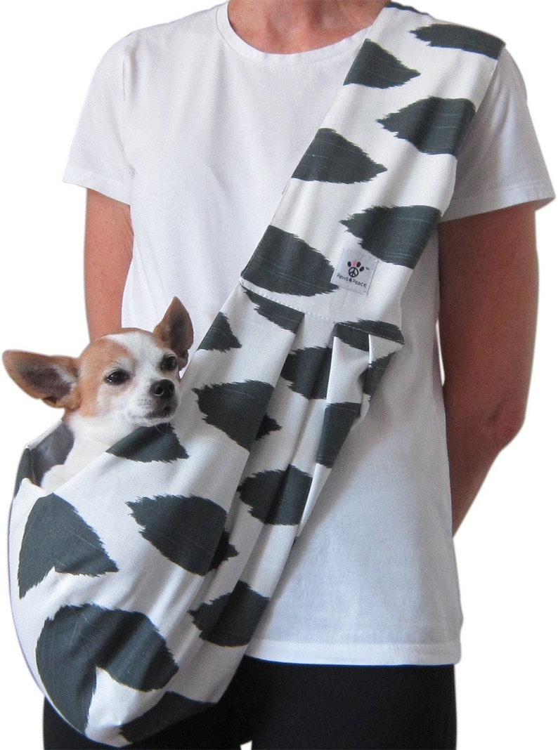 Dog Sling Gray Abstract