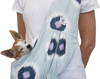 SALE!!!!  Dog Sling - Blue/Lavendar Ikat