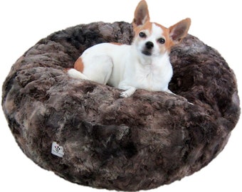 Luxury Dog Bed - Small Mocha Marble