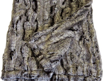Luxury Faux Fur Dog Blanket - Chocolate Swirl