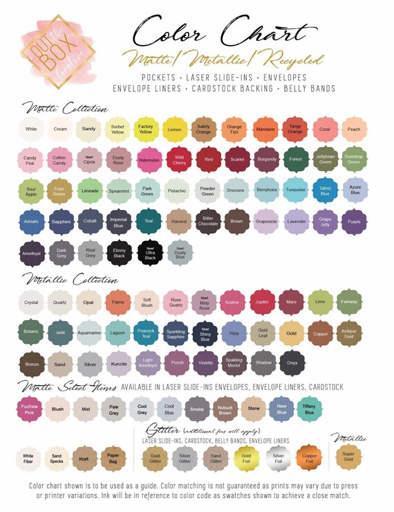 Gatsby Color Chart