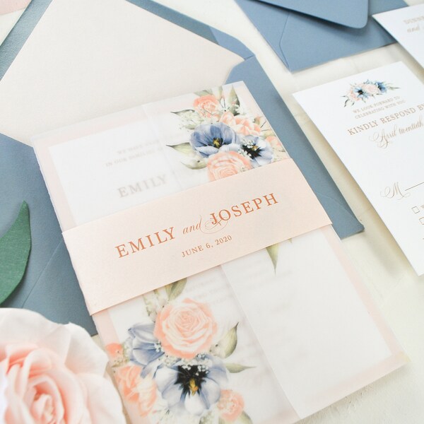 Floral Vellum Paper Etsy