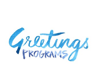Greetings Programs, Watercolor Quote