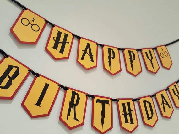 Harry Birthday Party Banner Harry Party Decor Harry Etsy