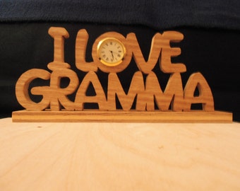 I Love Gramma Clock