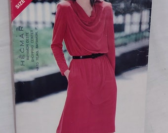 Butterick See & Sew 3400 Misses dress with cowl neck size 14 bust 36